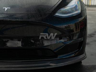 RW Carbon - Tesla Model Y Carbon Fiber Front Lip Spoiler tesla011 - Image 5