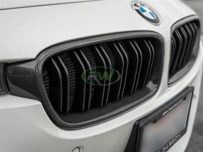 RW Carbon - BMW F30/F31 Double Slat Carbon Fiber Grilles bmwf30036 - Image 3
