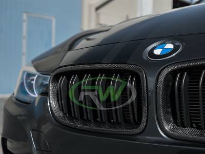 RW Carbon - BMW F30/F31 Double Slat Carbon Fiber Grilles bmwf30036 - Image 4