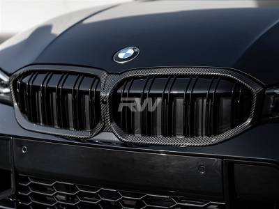 BMW G20 3-Series Dual-Slat Carbon Fiber Grilles bmwg20042