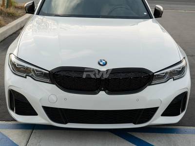 RW Carbon - BMW G20 330i M340i Gloss Black Diamond Front Grilles bmwg20006 - Image 3