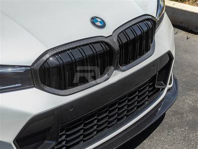 BMW G20 3-Series Dual-Slat Carbon Fiber Grilles Pre-LCI bmwg20042-1