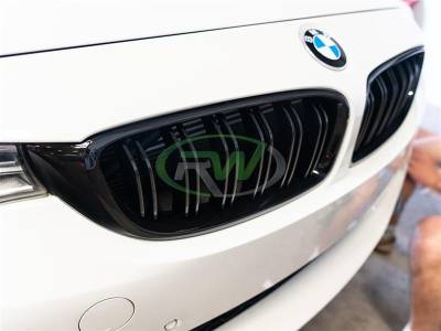 RW Carbon - BMW F32 F33 F36 F80 F82 F83 Gloss Black Grilles bmwf32006 - Image 2