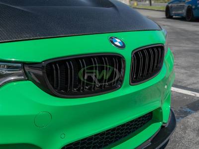 RW Carbon - BMW F32 F33 F36 F80 F82 F83 Gloss Black Grilles bmwf32006 - Image 4