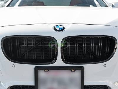 RW Carbon - BMW F10 Gloss Black Double Slat Grilles bmwf10049 - Image 2