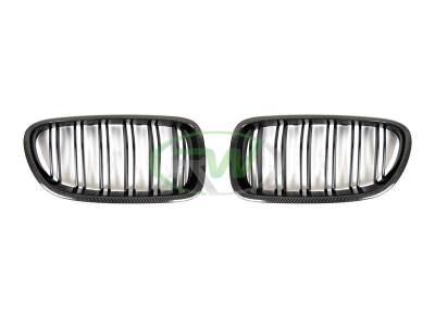 RW Carbon - BMW F10 Carbon Fiber Double Slat Grilles bmwf10061 - Image 2