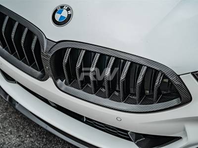 RW Carbon - BMW F9x M8 / 8-Series Full Dry CF Grille Replacement bmwf9106 - Image 3