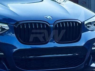 RW Carbon - BMW G01 X3 G02 X4 Gloss Black Grilles bmwg0102 - Image 3