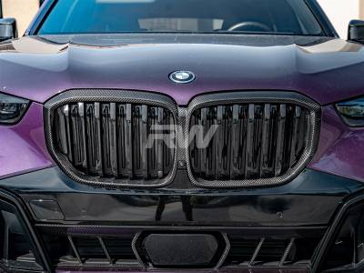 RW Carbon - BMW G05 X5 LCI Carbon Fiber Grille Surrounds bmwg05023 - Image 2
