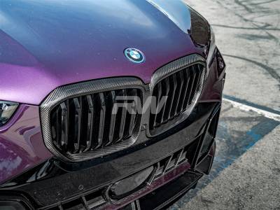 RW Carbon - BMW G05 X5 LCI Carbon Fiber Grille Surrounds bmwg05023 - Image 3