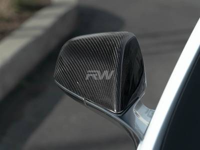 RW Carbon - Tesla Model S Carbon Fiber Mirror Covers (12-20) tesla024 - Image 5