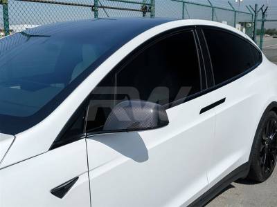 RW Carbon - Tesla Model X Carbon Fiber Mirror Covers tesla031 - Image 2