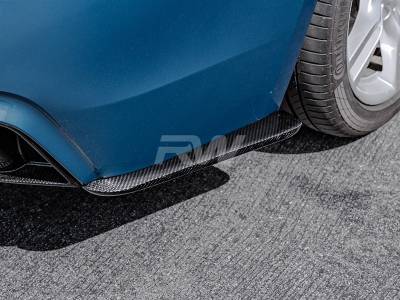 RW Carbon - BMW F30 Carbon Fiber Rear Bumper Splitters bmwf30045 - Image 2