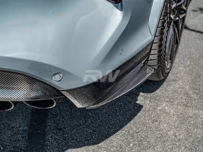 RW Carbon - BMW F95 X5M F96 X6M Carbon Fiber Rear Splitters bmwf9604 - Image 4