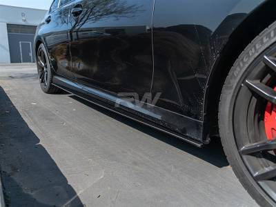 BMW G20 3 Series Carbon Fiber Side Skirt Extensions bmwg20023