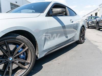 RW Carbon - BMW G22/G23 Carbon Fiber Side Skirt Extensions bmwg2202 - Image 3