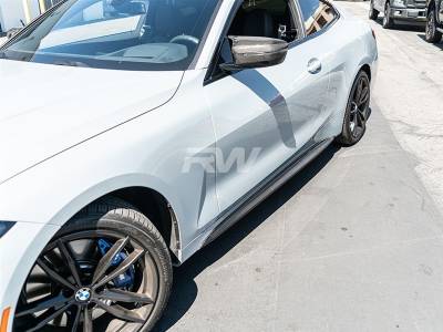 RW Carbon - BMW G22/G23 Carbon Fiber Side Skirt Extensions bmwg2202 - Image 4