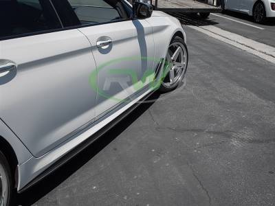 RW Carbon - BMW G30 F90 Carbon Fiber Side Skirt Extensions bmwg30004 - Image 4