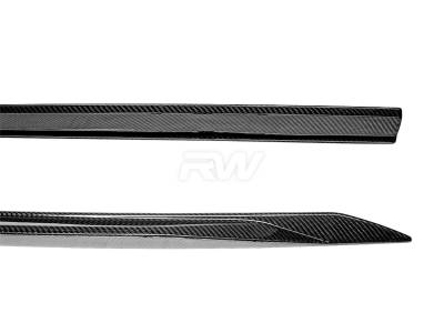 RW Carbon - BMW G60 5-Series Carbon Fiber Side Skirt Extensions bmwg6008 - Image 4
