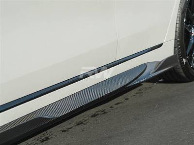 RW Carbon - BMW i4 Dry Carbon Fiber Side Skirt Extensions bmwi4002 - Image 4