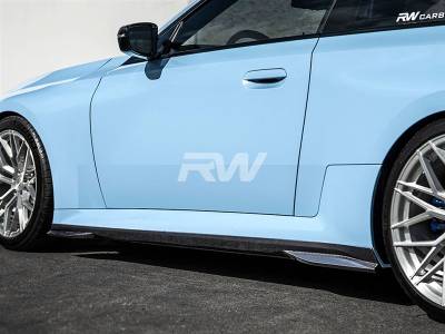 BMW G87 M2 GTX Carbon Fiber Side Skirt Extensions bmwg87014