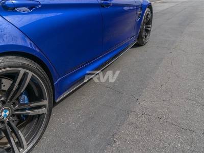RW Carbon - BMW F80 M3 Carbon Fiber Side Skirt Extensions bmwf8x019 - Image 4