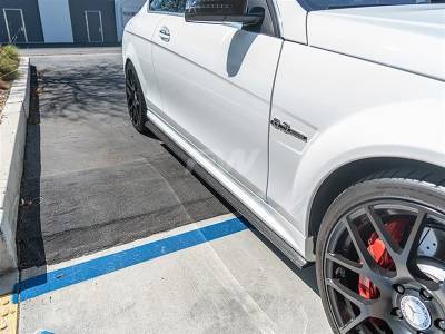 RW Carbon - Mercedes W204 C63 Carbon Fiber Side Skirt Extensions mecw20439 - Image 4
