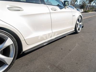RW Carbon - Mercedes W218 CLS Carbon Fiber Side Skirt Extensions mercw21814 - Image 4