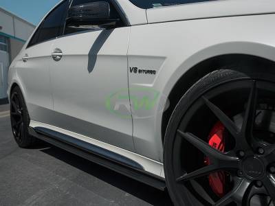 RW Carbon - Mercedes W212 E63 14+ CF Side Skirt Extensions mercw21220 - Image 4
