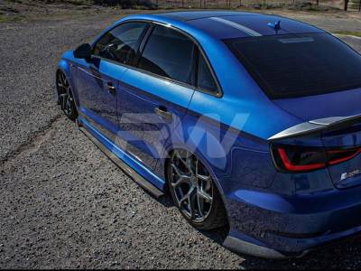 RW Carbon - Audi A3 S3 RS3 GTX Carbon Fiber Side Skirt Extensions audi8v005 - Image 2