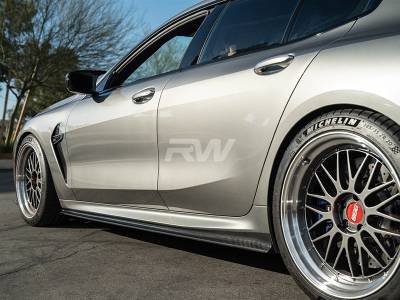 BMW G16/F93 M8 Gran Coupe CF Side Skirt Extensions bmwf9203