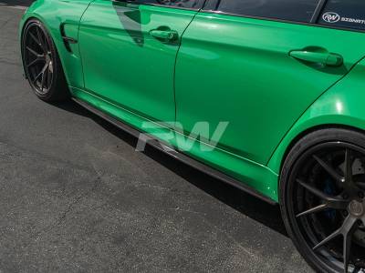 RW Carbon - BMW F80 M3 3D Style CF Side Skirt Extensions bmwf8005 - Image 2