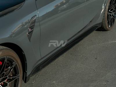 RW Carbon - BMW G80 M3 OEM Style Carbon Fiber Side Skirts bmwg80020 - Image 3
