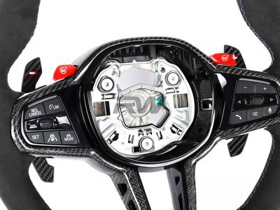 RW Carbon - BMW G8X LCI Alcantara Carbon Fiber Steering Wheel bmwg8x028 - Image 2
