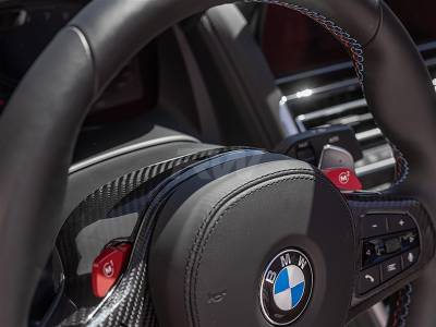 BMW Carbon Fiber Steering Wheel Top Cover - F90 M5 bwmf9009-3