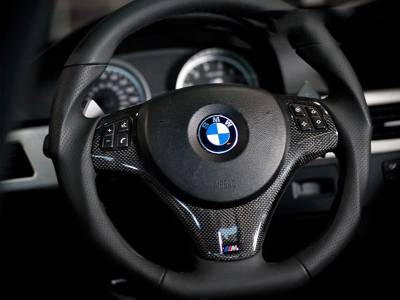 BMW E9X M3 / E82 1M Carbon Fiber Steering Wheel Trim bmwe9xm334