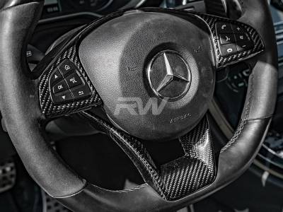 RW Carbon - Mercedes AMG Carbon Fiber Steering Wheel Trim mercw20518 - Image 5