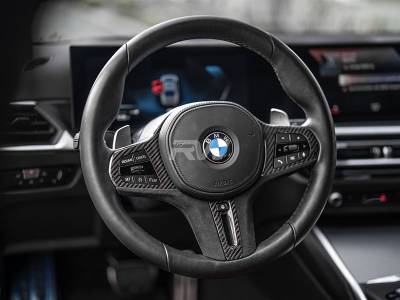 BMW G20 Carbon Fiber Alcantara Steering Wheel Trim bmwg20029