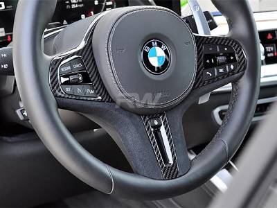 RW Carbon - BMW G22 G29 G42 CF Alcantara Steering Wheel Trim bmwg2209 - Image 2