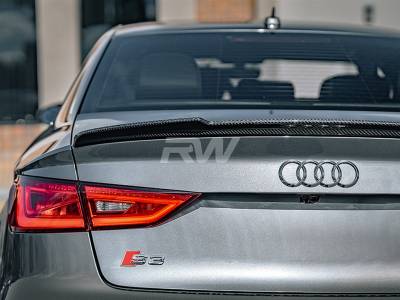 RW Carbon - Audi 8V A3/S3/RS3 Carbon Fiber Trunk Spoiler audi8v09 - Image 4