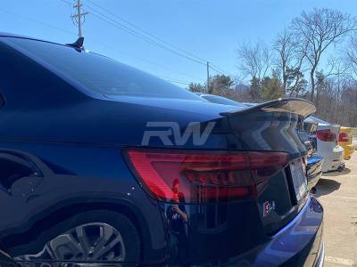 RW Carbon - Audi B9 A4 S4 Carbon Fiber Trunk Spoiler audis401 - Image 4