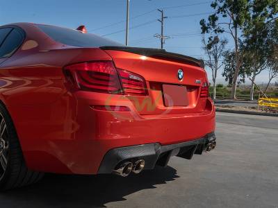 RW Carbon - BMW F10 M4 Style Carbon Fiber Trunk Spoiler bmwf10063 - Image 2
