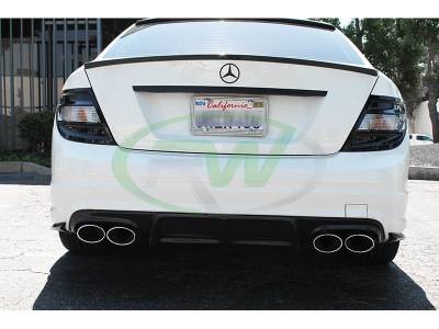 RW Carbon - Mercedes W204 AMG Style Carbon Fiber Trunk Spoiler mercw20431 - Image 6