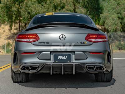 RW Carbon - Mercedes W205 Coupe GTX Carbon Fiber Trunk Spoiler mercw20529 - Image 3