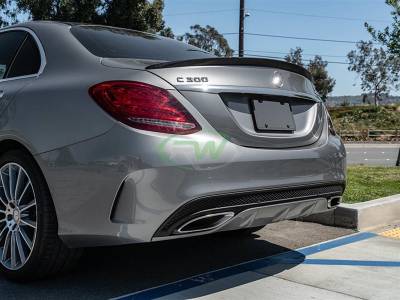 RW Carbon - Mercedes W205 AMG Style Carbon Fiber Trunk Spoiler mercw20501 - Image 2