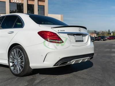 RW Carbon - Mercedes W205 AMG Style Carbon Fiber Trunk Spoiler mercw20501 - Image 4