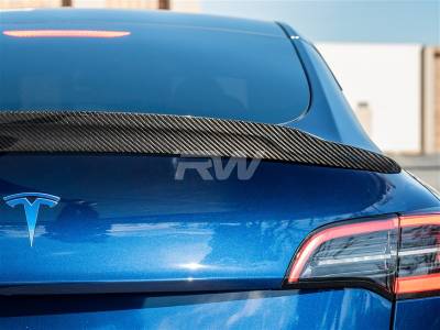 RW Carbon - Tesla Model Y GTX Carbon Fiber Trunk Spoiler tesla019 - Image 2