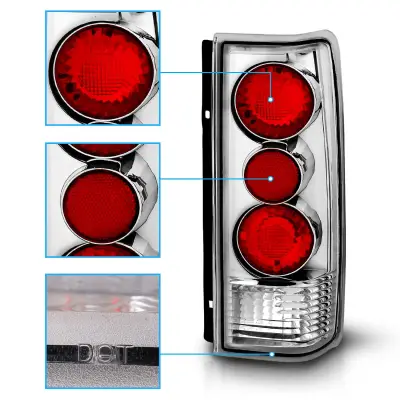 4 Car Option - GMC Safari 4 Car Option Altezza Taillights - Chrome - LT-GA85A-KS - Image 2