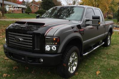 AmeriHood - Ford F-350 E-Style AmeriHood Ram Air Hood F3508AHTEFHW - Image 8