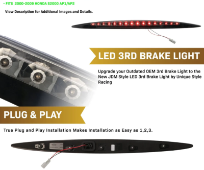 Depo - Honda S2000 DEPO Led 3Rd Brake Light - Smoke Lens - Image 8